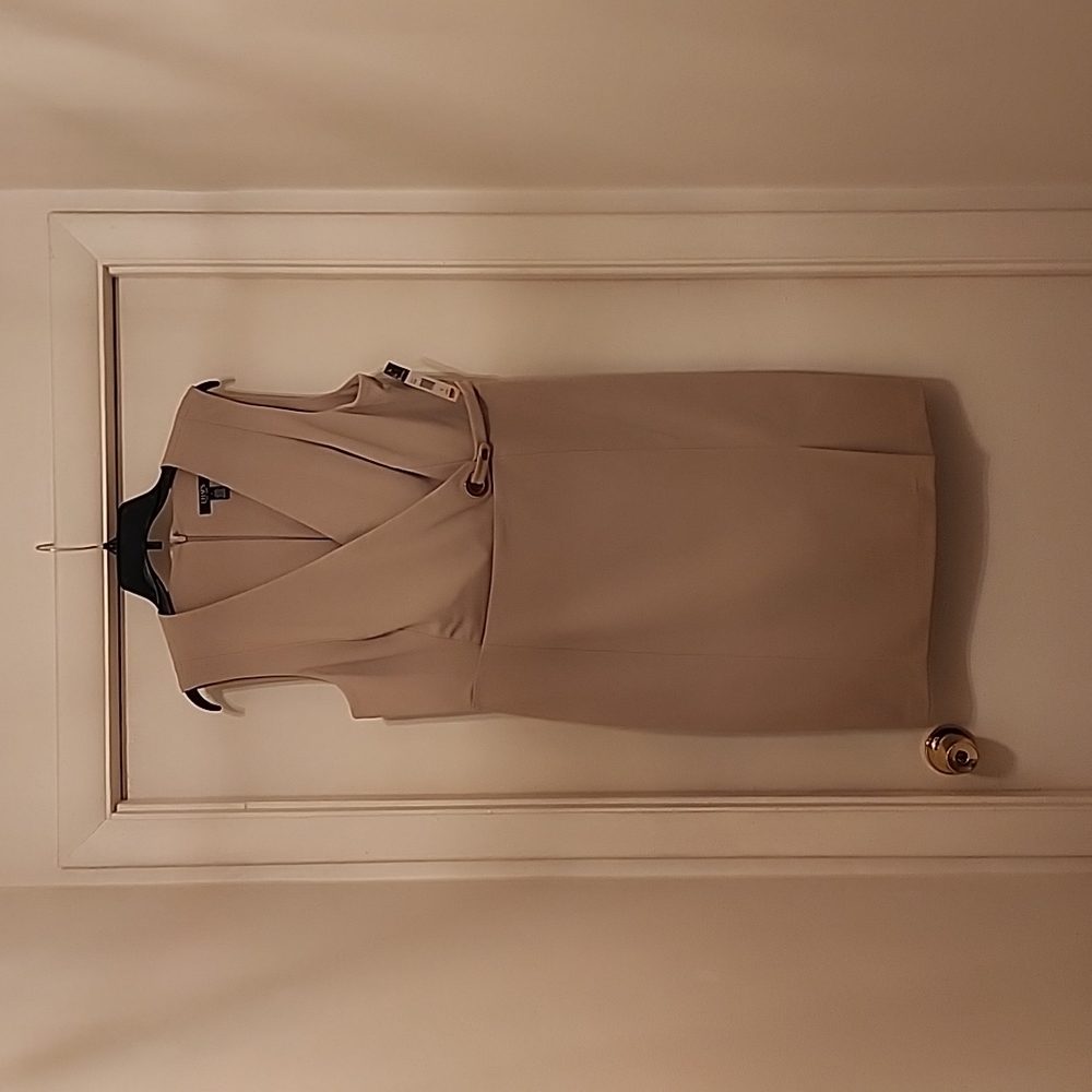 Chaps size 14 khaki dress